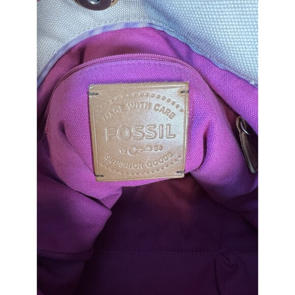 FOSSIL JESSE IVORY,OLIVE‎ GREEN,PINK FAB EMBELLISHED TOTE,SHOULDER HANDBAG,PURSE - Picture 12 of 15